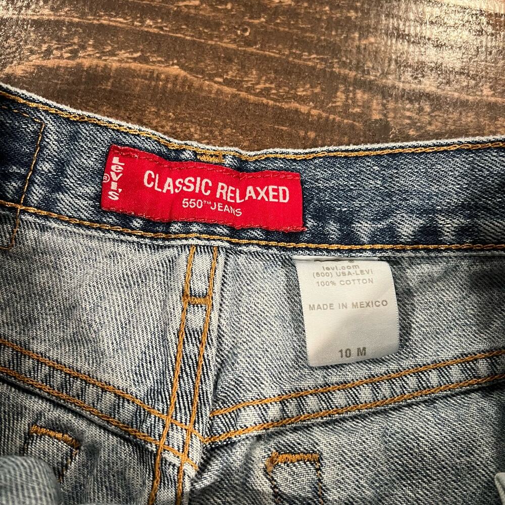 VINTAGE Levi 550 Jeans Women 10 Relaxed Fit Taper Leg Denim Y2K - Picture 5 of 7